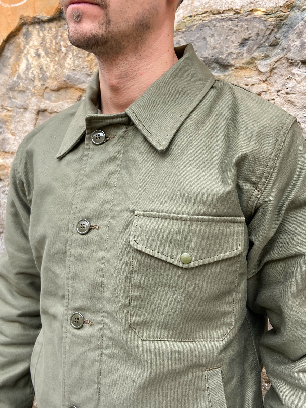 The Real McCoy's MJ21113 U.S.N. A-2 Deck Jacket Olive