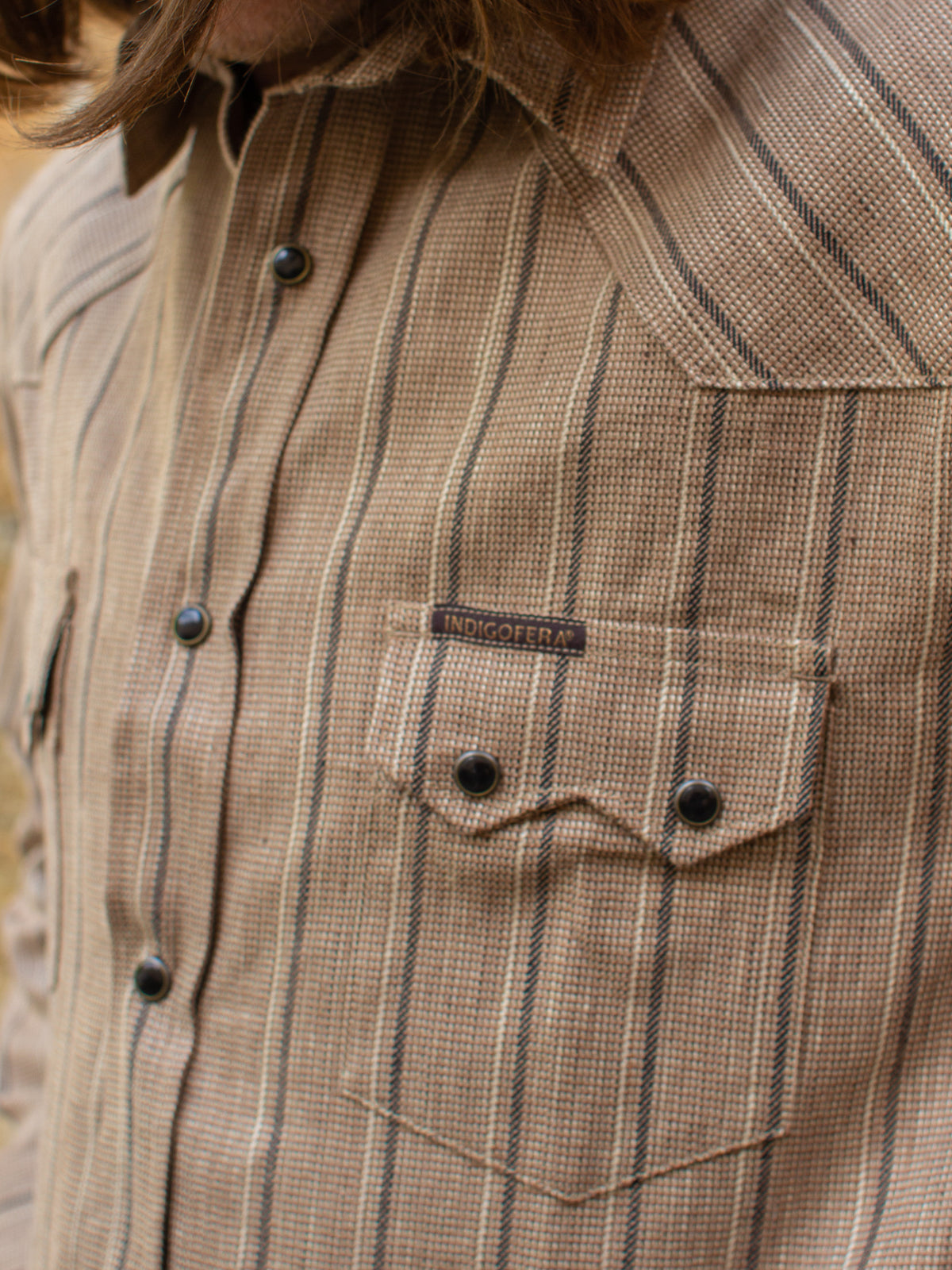Indigofera Dollard Linen/Cotton Stripe