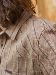 Indigofera Dollard Linen/Cotton Stripe