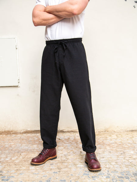 Hansen Jim Casual Drawstring Trousers Black
