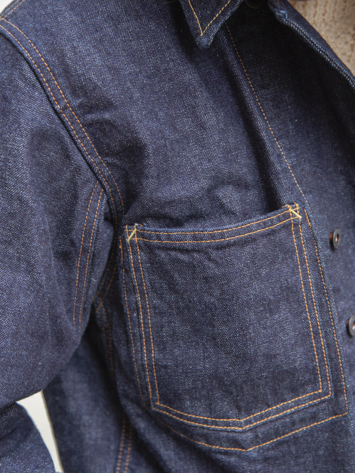 Black Sign 1940s US Army 14oz Denim Field Jacket (BSFJ-22406IND)