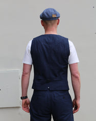 Hansen Garments Daniel Classic Waistcoat Vest Crinkle Blue
