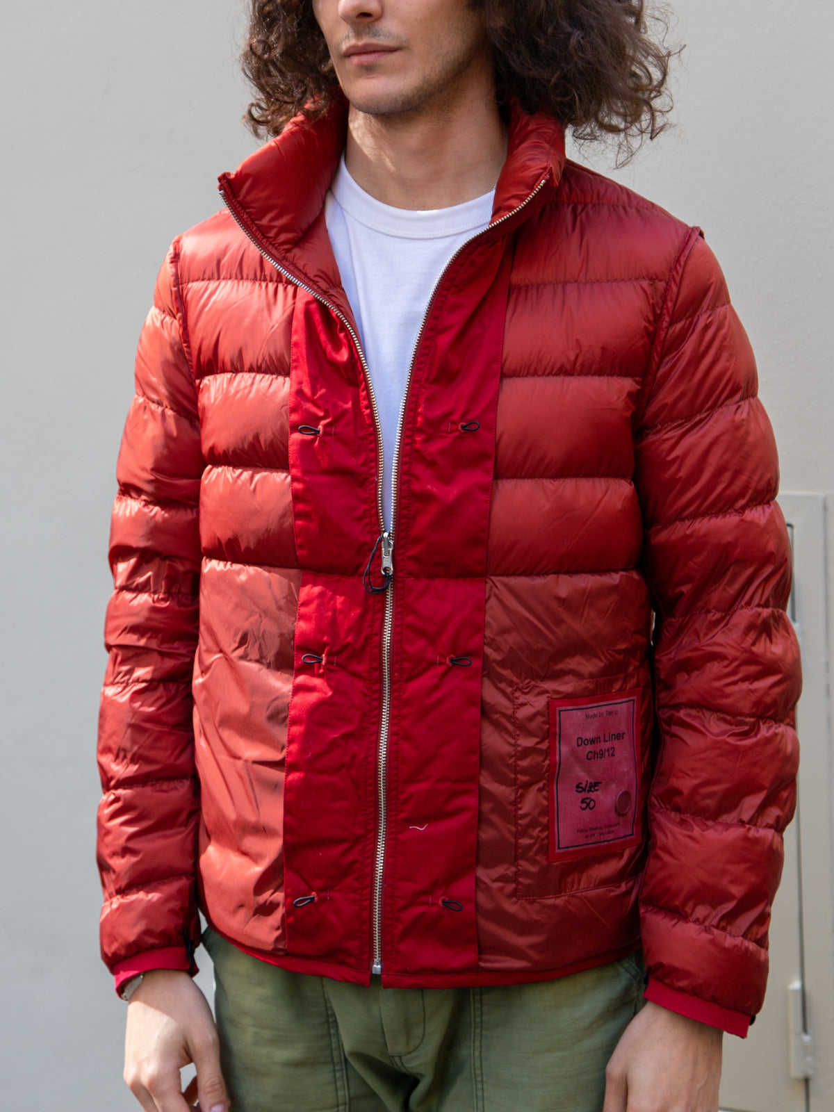 Ten C Liner With Pockets / Down - Bordeaux 20CTCUD03113