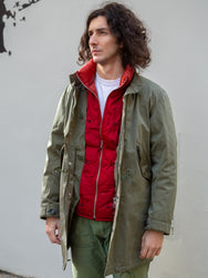 Ten C Liner With Pockets / Down - Bordeaux 20CTCUD03113