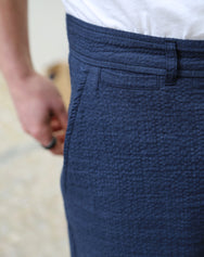 Hansen Garments Fred Regular Cut Trousers Crinkle Blue