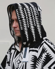 Pendleton Adult Jacquard Hooded Towel Harding Black (XB248 55214)