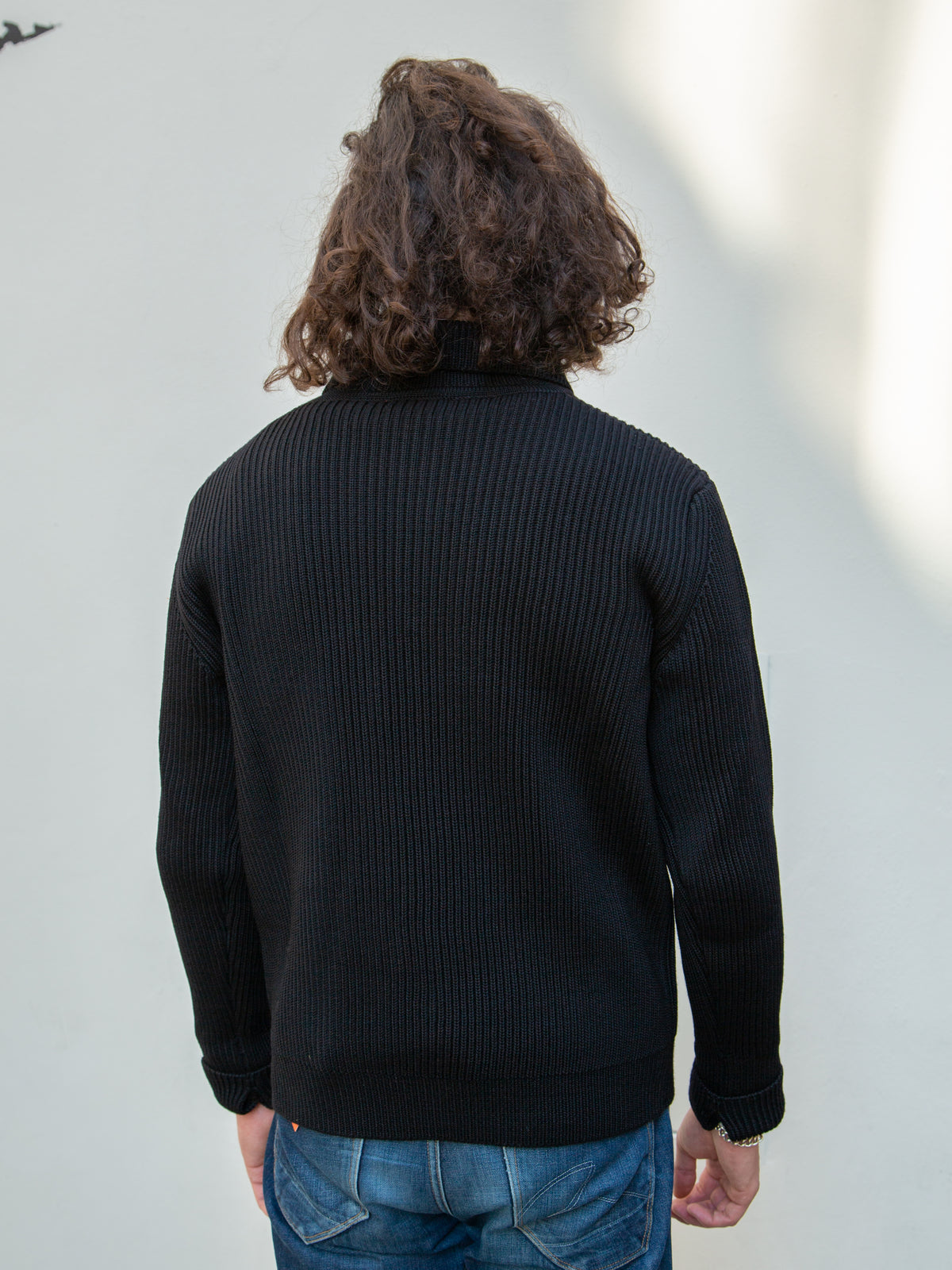 Andersen Andersen Navy Half-Zip / Pure Wool - Black