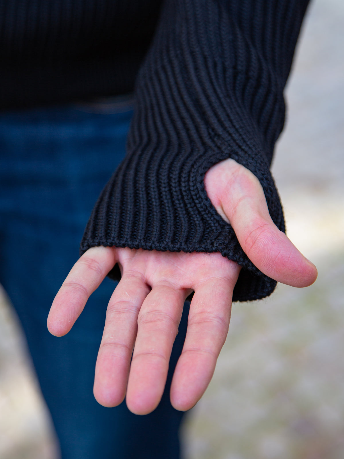 Andersen Andersen Navy Half-Zip / Pure Wool - Black