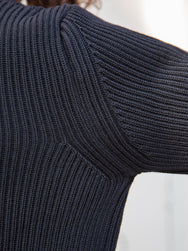 Andersen Andersen Navy Half-Zip / Pure Wool - Black