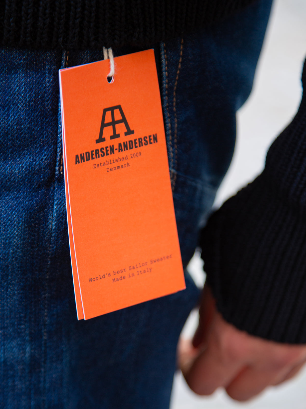 Andersen Andersen Navy Half-Zip / Pure Wool - Black