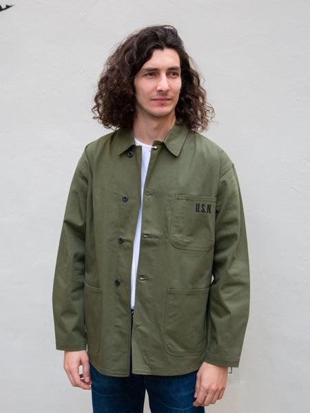 The Real McCoy's MJ22025 N-3 Utility Jacket / Stencil - Olive