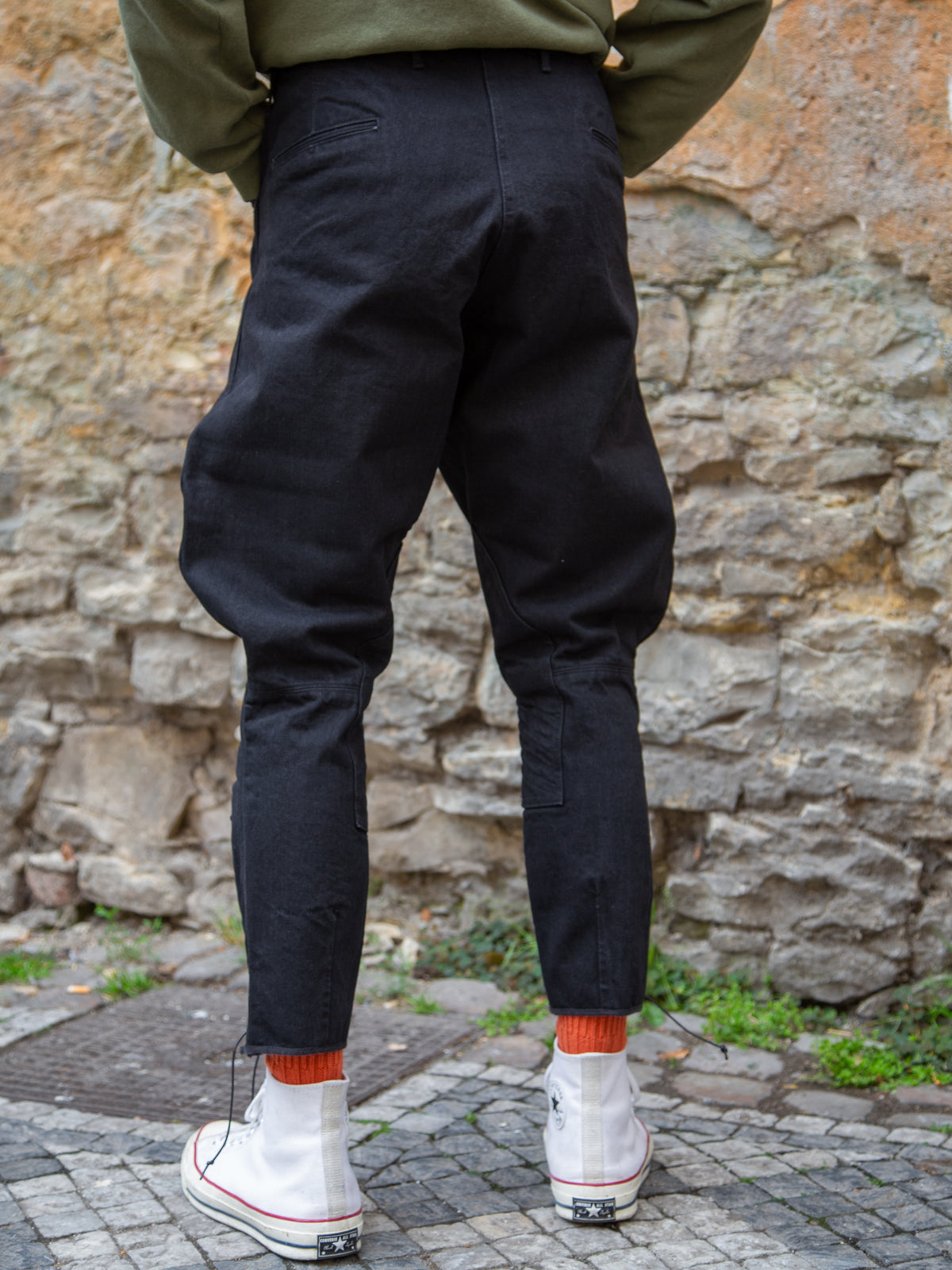 Black Sign 15oz Black Denim Sheriff Breeches - Deep Black (BSFP-20507BLK)