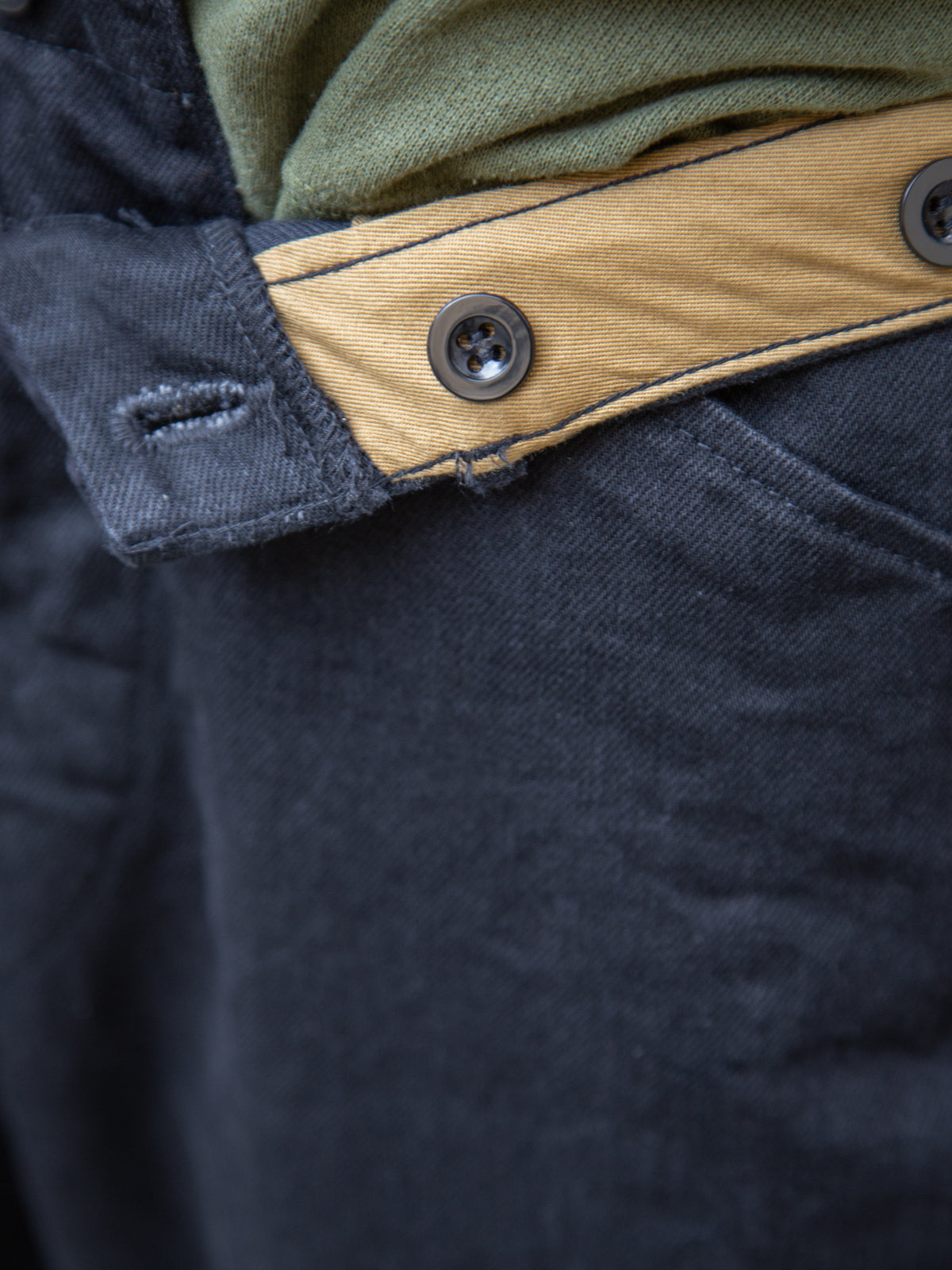 Black Sign 15oz Black Denim Sheriff Breeches - Deep Black (BSFP-20507BLK)