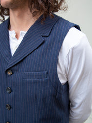 Hansen William / Lapel Waistcoat - Blue Pin
