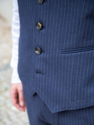Hansen William / Lapel Waistcoat - Blue Pin