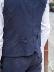 Hansen William / Lapel Waistcoat - Blue Pin