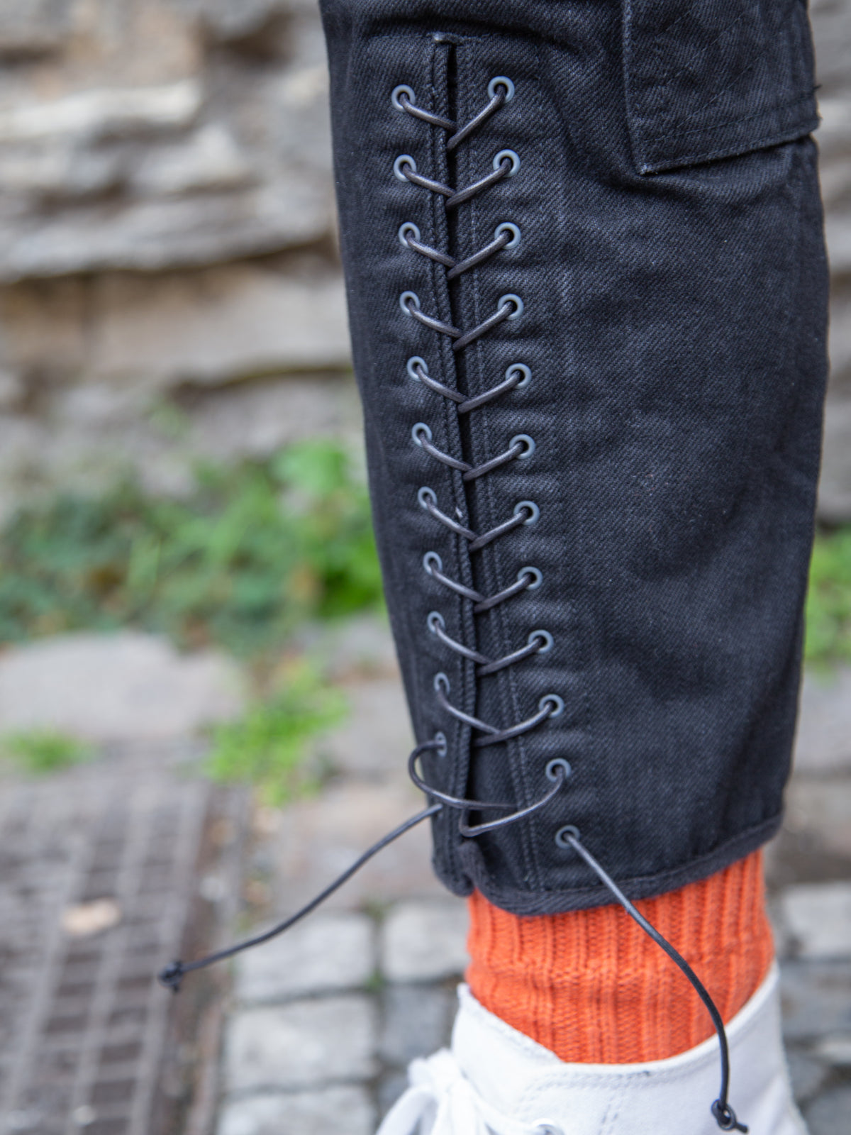 Black Sign 15oz Black Denim Sheriff Breeches - Deep Black (BSFP-20507BLK)