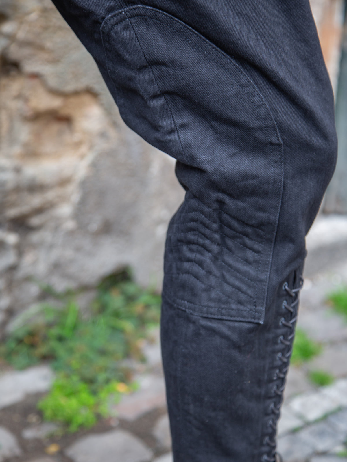 Black Sign 15oz Black Denim Sheriff Breeches - Deep Black (BSFP-20507BLK)