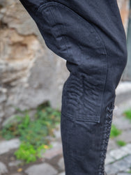 Black Sign 15oz Black Denim Sheriff Breeches - Deep Black (BSFP-20507BLK)