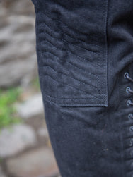 Black Sign 15oz Black Denim Sheriff Breeches - Deep Black (BSFP-20507BLK)
