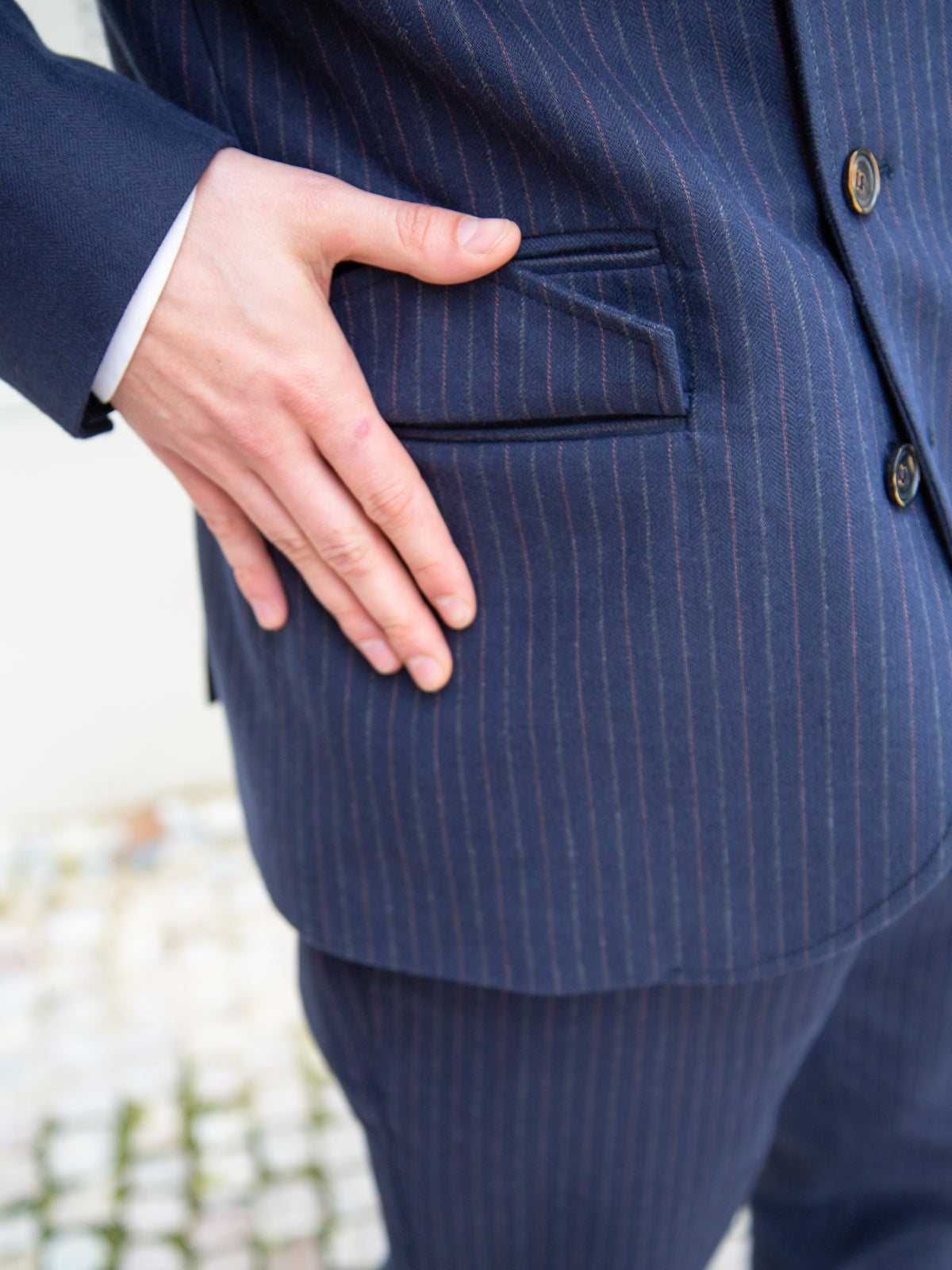 Hansen Anker / Four Button Classic Blazer - Blue Pin