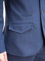 Hansen Anker / Four Button Classic Blazer - Blue Pin