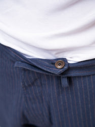 Hansen Finn / Side Buckle Regular Trousers - Blue Pin