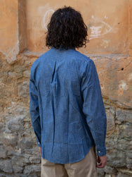 Japan Blue J350323 5oz Cote D'Ivoire Cotton Selvedge Buono Chambray Shirt - Dark Indigo