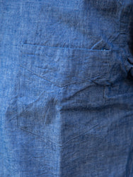 Japan Blue J350323 5oz Cote D'Ivoire Cotton Selvedge Buono Chambray Shirt - Dark Indigo