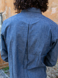 Japan Blue J350323 5oz Cote D'Ivoire Cotton Selvedge Buono Chambray Shirt - Dark Indigo