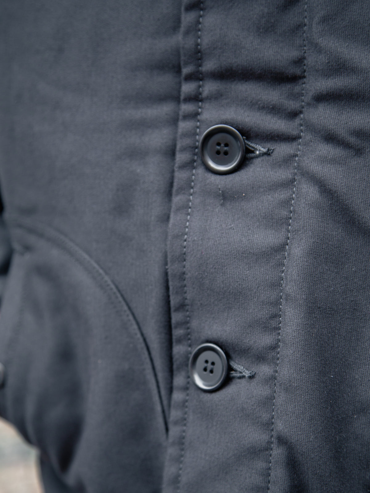 Iron Heart IHM-35-BLK N1 Deck Jacket / Whipcord - Black