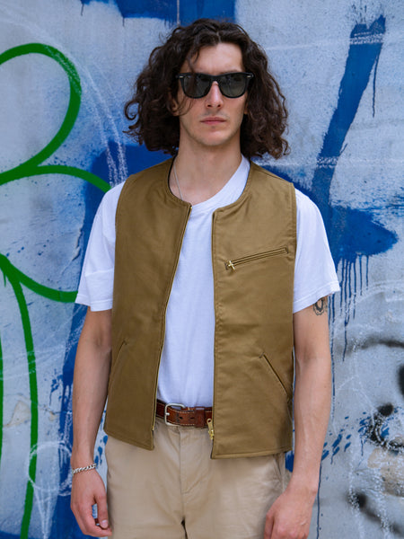 Indigofera Iconic Vest / Bedford Cord - Dark Beige