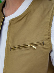 Indigofera Iconic Vest / Bedford Cord - Dark Beige