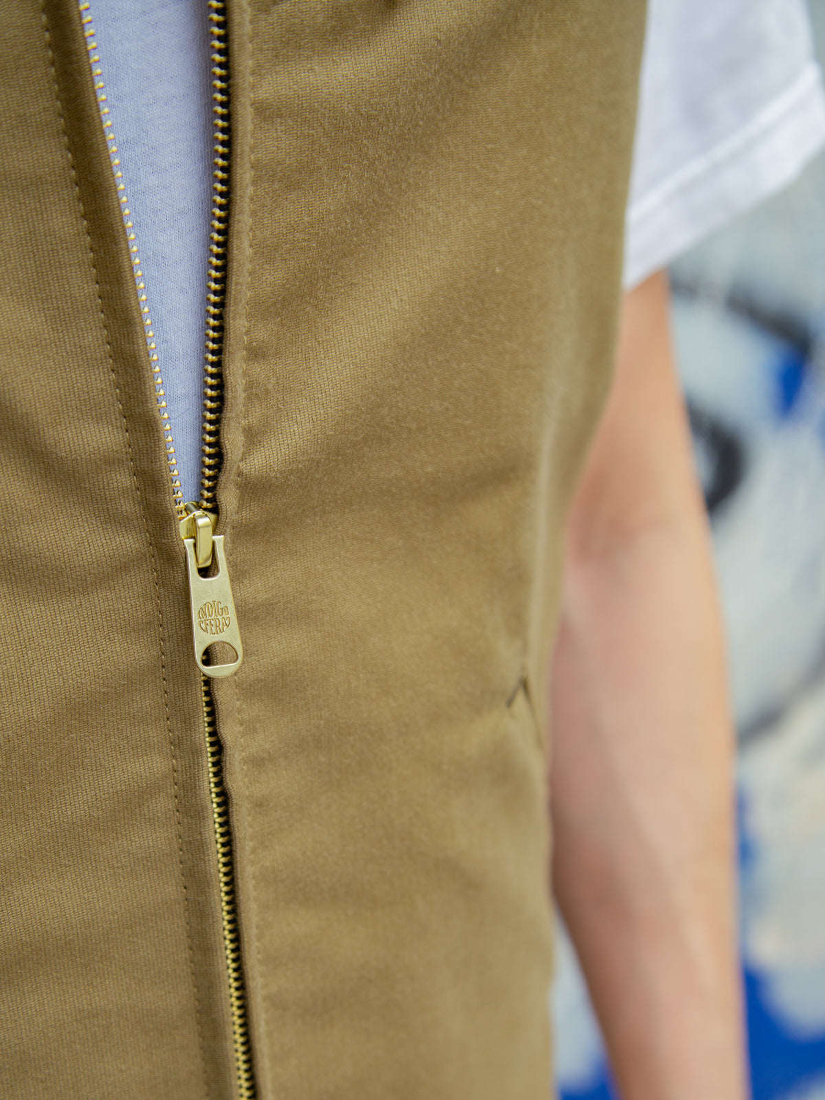 Indigofera Iconic Vest / Bedford Cord - Dark Beige