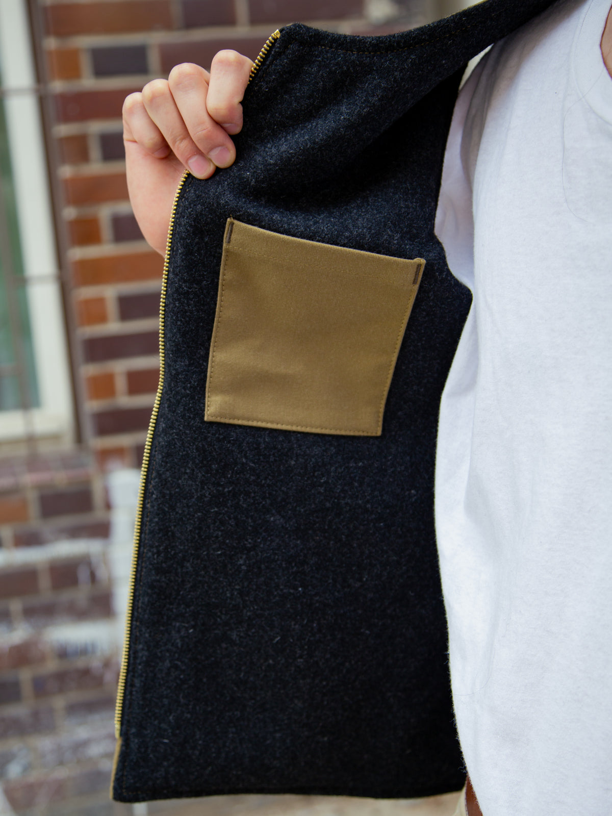 Indigofera Iconic Vest / Bedford Cord - Dark Beige