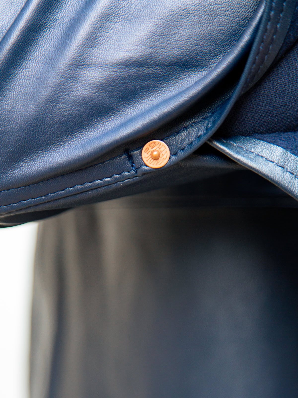 Indigofera Hawley Leather Shirt - Navy