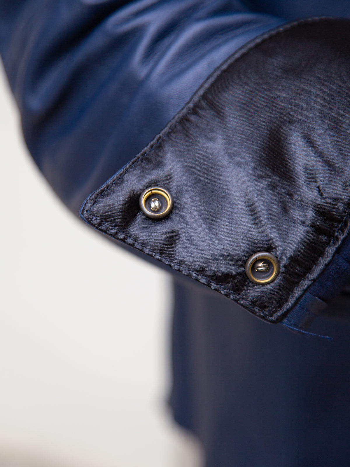 Indigofera Hawley Leather Shirt - Navy