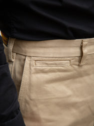 Iron Heart IH-730-KHA 12oz Heavy Cotton Regular Fit Chinos - Khaki
