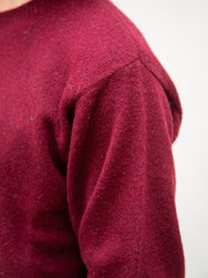 Pendleton Crewneck Sweater / Shetland Wool - Brick Red