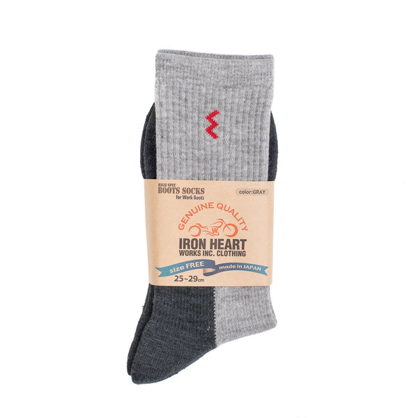 Iron Heart IHG-030 Workboot Socks Grey