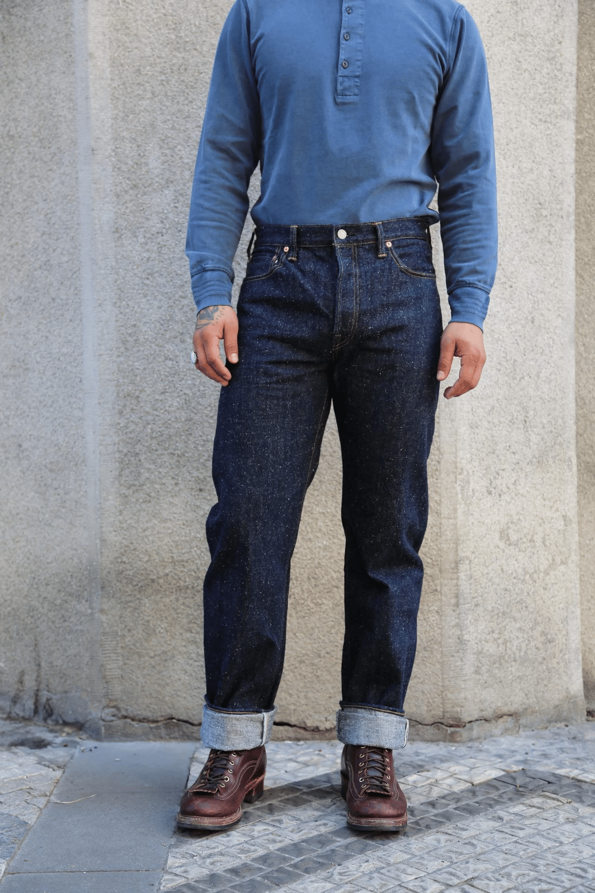 Omoto Denim 16oz Nep Denim Relax Fit Jeans - Indigo (0612)