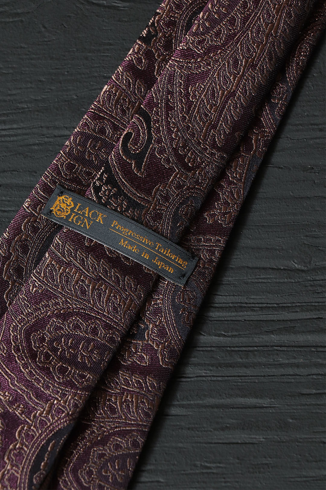 Black Sign Negroni Paisley Figures Neck Tie (BSSA-12608)