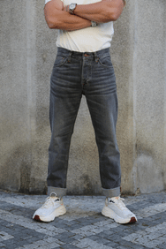 Nudie Jeans Steady Eddie II Grey Crosshatch (114944)