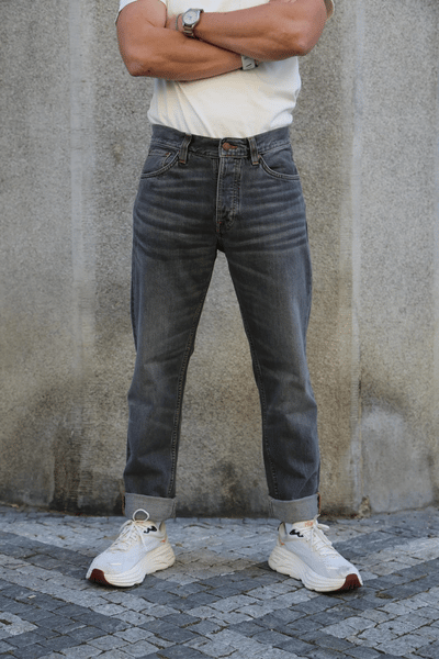 Nudie Jeans Steady Eddie II Grey Crosshatch (114944)