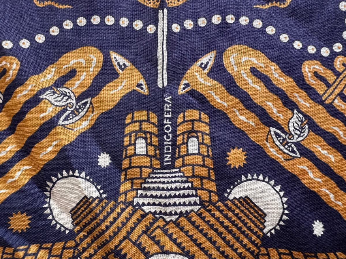 Indigofera Tarot XIII Bandana – Off-White/Blue (1973-232-02)