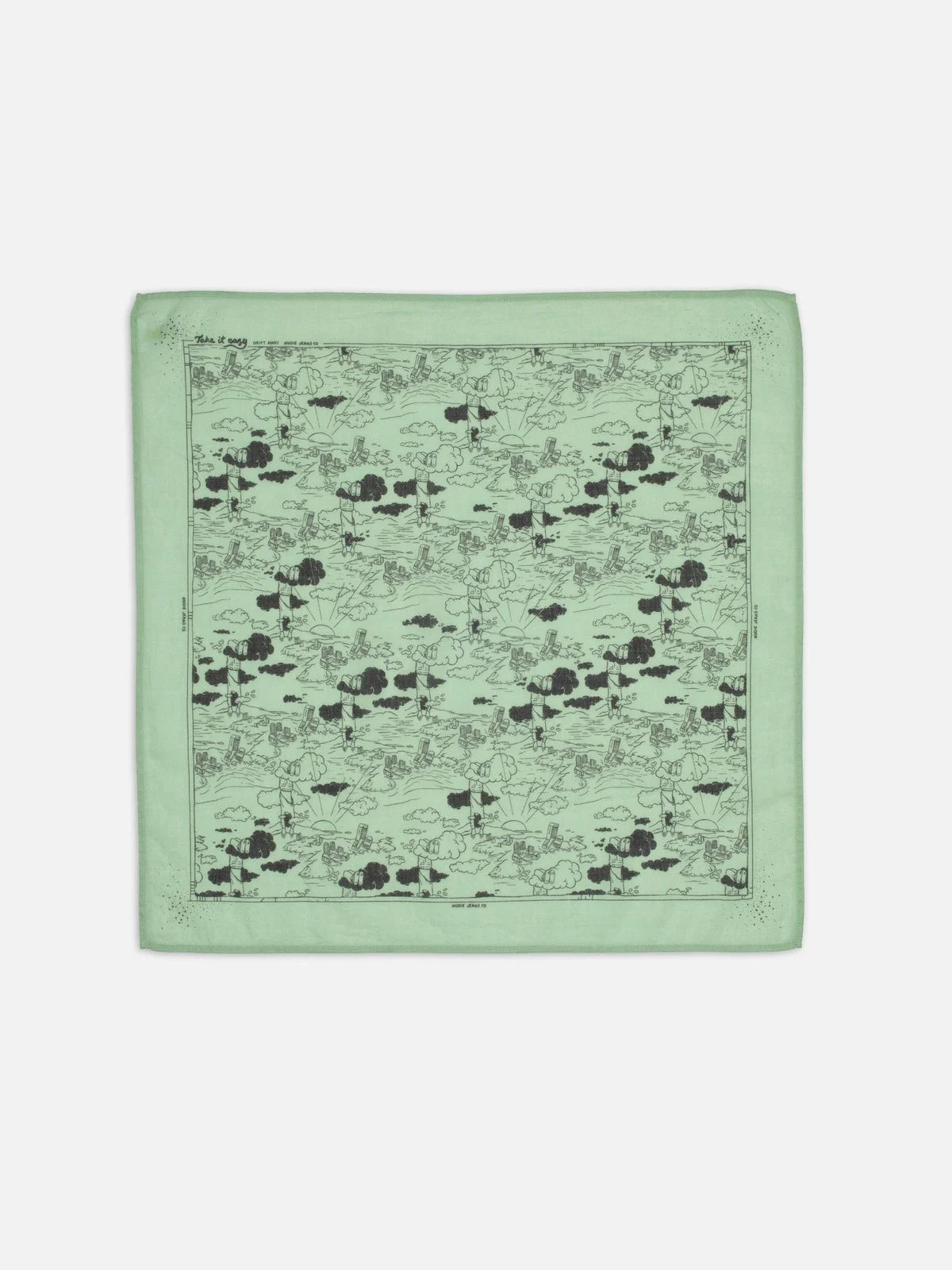 Nudie Jeans Ingrid Bandana Drift Away – Turquoise (181150)