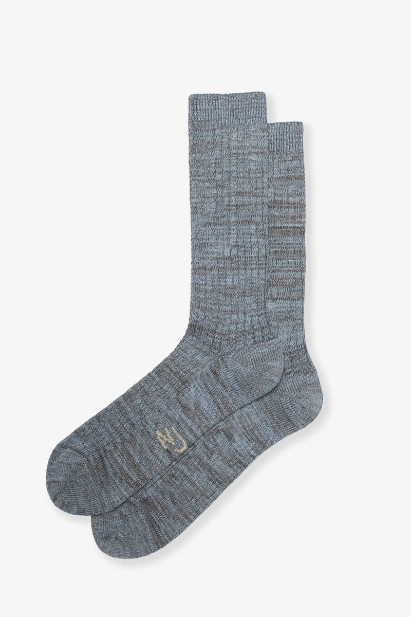 Nudie Jeans – Rasmusson Men’s Ribs Socks Bluemelange (181128)