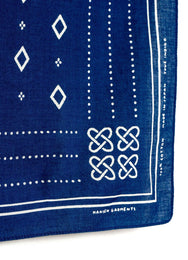 HANSEN Garments Nordic Screen Print Bandana – Indigo (155-100-4)