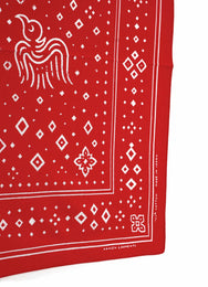 HANSEN Garments Hugin & Munin Screen Print Bandana – Red (160-52-8)