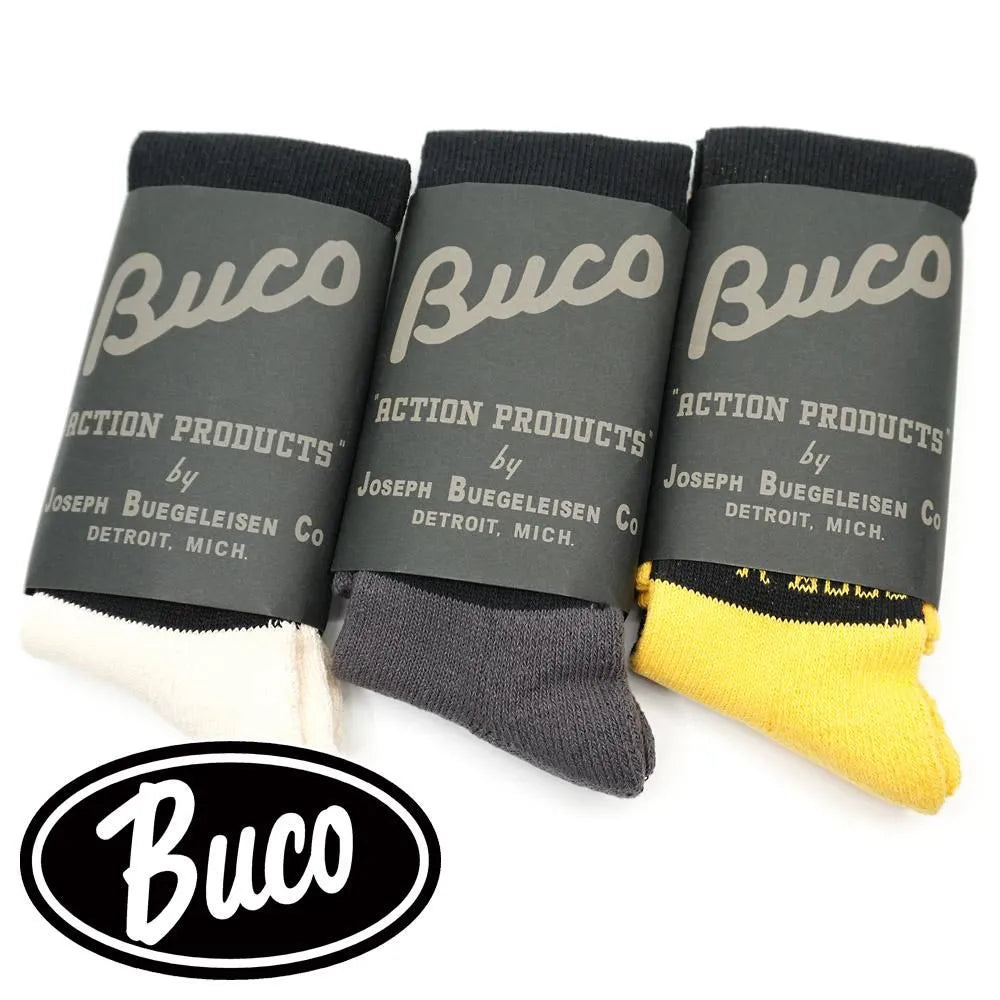 The Real McCoy's Buco Striped Action Socks – Black / White (BA23105)